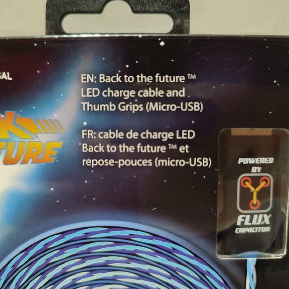 Back To The Future LED Micro USB Cable & Controller Thumb Grips For PS4 XBox One - Picture 6 of 6